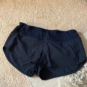 Navy lululemon speed up shorts